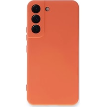 Newface Samsung Uyumlu Galaxy S23 Kılıf Nano İçi Kadife Silikon - Turuncu