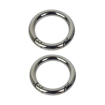 10 Adet Nikel Yaylı Metal Halka - Kararmaz -2,5 Cm - Çanta Aksesu Gümüş