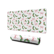 Noel Temalı 35.4x15.7 İnç Oyun Mouse Pad, Dikişli Kaymaz Kauçuk-a8