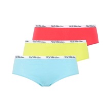 U.S. Polo Assn. Kadın Mercan - Neon Yeşil - Turkuaz 3 Lü Şort 66273 Turkuaz