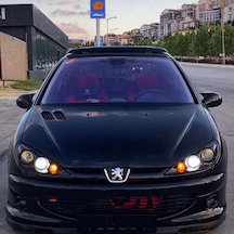 Sts Oto Aksesuar Peugeot 206 1998-2012 Uyumlu Batman Yarasa Ayna Kapağı Piano Black Abs Plastik (01)