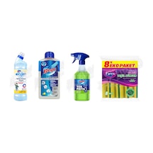Bingo Oksijen 750 Ml + Bulaşık 250 Ml + Yağ Çözücü 900 Ml + Parex 8 Li Sünger 4'lü Set Diğer