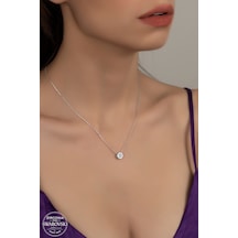 Union Swarovski Zirconia Kadın 0.66 Karat Pırlanta Montür Gümüş-Gümüş