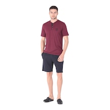 Angbutik D's Damat 224007 Erkek 5'li Eşofman Pijama Takım Seti Bordo