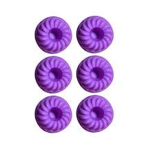 Tr Mor, Silikon Mini Kek Ve Muffin Kalıbı, 7x3 Cm, Bpa İçermez, Fırında Kullanılır, Makinede Yıkanabilir, 6 Ade Genel