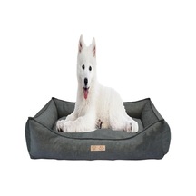 Kedi Yatağı-köpek Yatağı-fermuarlı-yıkanabilir-silinebilir-yerli Üretim Antrasit Gri, Large