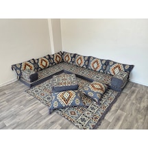 Coton Şark Köşesi Minder, Kilim, Orta Puf Konsept