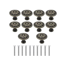 Retro Dolap Kulpları, Pas Korumalı Çinko Alaşımlı Antik Dolap Kulpları, Çeşitli Mobilyalara Kolay Montaj İçin 10'lu Set