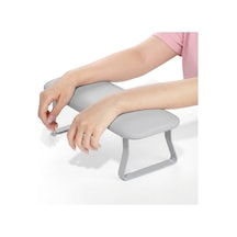 Düz Metal Ayaklı Ergonomik Manikür Sehpası Gri Manikür Kol Desteği H9g