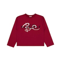 Civil Girls Be Yourself Baskılı 10-13 Yaş Sweatshirt Bordo