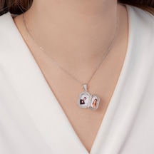 Açılan Resimli Albüm Gümüş Kolye-Gümüş-45