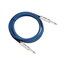 Geeksen Çift Düz Fiş 6.35mm Erkekten Erkeğe Elektrik Gitar Ses Kablosu Profesyonel Ses İletimi Esnek 1/4 İnç Kablo Gitar Kablosu Düzden Düz Fişlere