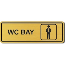 Wc Bay Tuvalet Kapı Duvar Uyarı - Yönlendirme Levhası Altın (540313813)