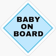 Uyarı Arabada Bebek Var Sticker oto Etiket 18cm MD3