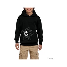Hippy Black Smile Siyah Çocuk Kapşonlu Sweatshirt Siyah Hippy Black Smile Siyah Çocuk Kapşonlu Sweatshirt Siyah