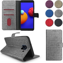 Samsung Galaxy A6 (A600) Kilif Fitcase Fabric Kapakli Cüzdanli 359200657