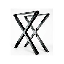 X Model Metal Masa Ayağı 70 Cm Siyah Masa Ayağı Siyah Siyah