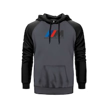 Bmw M Power Motorsport Gri Renk Reglan Kol Sweatshirt