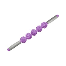 Yeni Yoga Masaj Sopa Relax Kas Rulo 5 Kirpi Topları Anti Selülit Zayıflama Kas Vücut Masaj Sopa Masaj Relax Aracı Mor