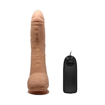 Morgece Vantuzlu 28 Cm Gerçekçi Kalın Titreşimli Dildo