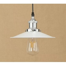 Rsylight Retro Metal Beyaz Dekoratif Rustik Kafe Mutfak Sarkıt Av