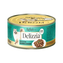 Reflex Plus Delizzia Soslu Somonlu Ve Tavuklu Parça Etli Kedi Konservesi 85 Gr