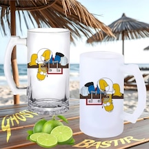 Baba Simpson Buzlu Ya Da Buzsuz Bira Bardağı 079