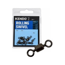 Kendo Rolling Swivel No:14 Siyah Nikel Balıkçı Fırdöndü 15'li Paket