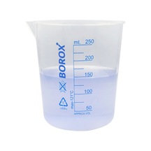 Borox Plastik Beher 250 ML Ölçü Kabı Mavi Skala