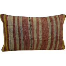 Zehra Abla Halı Yeni El Dokuma Dekoratif Lumbar Kilim Kırlent Yastık Kılıfı 6150
