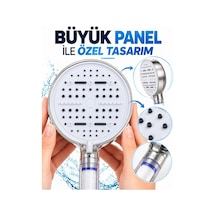 Fonksiyonel Filtreli Duş Başlığı 6 Modlu Beyaz Panel Çok Renkli