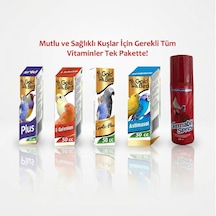 Kafes Kuşları İçin Vitamin Seti Ve Dermo Bit Spreyi 200 Ml