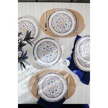 Lexroo Sapphire Nordic Servis Tabağı 28 Cm 6 Adet 22743 Çok Renkli