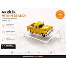 1/64 Diecast Araç Sergileme Standı Şeffaf Pleksi Rampası Hotwhe Elsuymlu Matchbox Uyumlu