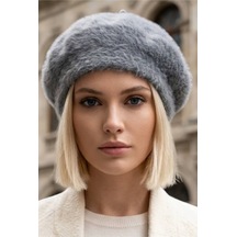 Uniquetrenders Kadın Peluş Kışlık Fransız Ressam Bere Gri