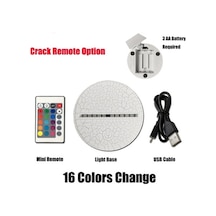 Ganzhoushop Versiyonu Uzaktan Kumandalı Renkli Oynama Masa Led Lambası, Işığı Hokeyi Görüş Çatlak Buz 3d Sahne Dekor Aydınlatma Çok Renkli