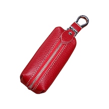 Cbtx K-47 Evrensel Araba Anahtarı Durum Sığır Derisi Deri Anahtarlık Koruyucu Kişilik Sikke Çanta Mini Anahtarlık Tutucu Çanta - Kırmızı