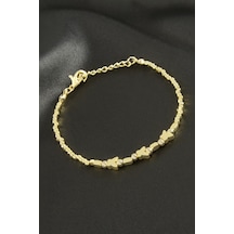Kelebek - 677 - Oval Metal - Nazblsmm - Bileklik Sarı