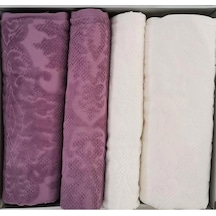 Özdilek Curve Best Set Hamam Seti Banyo Havlu Takımı Mürdüm-krem