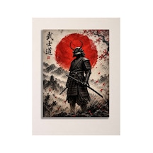Japon Samuray Temalı Metal Tablo - Kırmızı Güneş Savaşçı Duvar Dekoru, Metal Poster Wall Art Çok Renkli - 924523301 Çok Renkli - 924523301 Çok Renkli