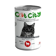 Cat City Az Tahıllı Kuzu Etli Yetişkin Kedi Konserve Mama 400 G