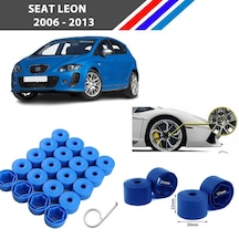 Otozet - Seat Leon Bijon Civata Kapağı Mavi Renk 20 Adetli Set 17mm 1k06011739b9