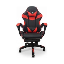 Xandor Xg300 Oyuncu Koltuğu Ayak Dayamalı Gaming Koltuk Çift Renk Deri 135 Yatabilen Boyun Bel Yastıklı Bilgisayar Sandalyesi - Kırmızı Çok Renkli