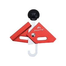 Alüminyum Kamp Çadır Çubuğu Ucu Takımı - 6mm Çubuğa Uygun, 90 Açı Ayarlı, Kaymayı Önleyen Topuzlu, Kırmızı Renkli Aksesuar Kırmızı Kırmızı