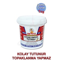 Metfix Ovalit Hazır Duvar Kağıdı Tutkalı 1kg, Şeffaf Donar