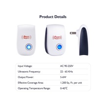 Youmex Ev Odası Sessiz Ultrasonik Fare, Hamam Böceği Ve Haşere Kovucu Aleti - Beyaz, İngiliz Standartı, 1 Adet