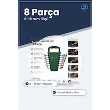Kombine Anahtar Takımı 8 Parça İla 19 Mm Cırcırlı Krom Vanadyum Ç