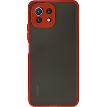 Xiaomi Mi 11 Lite Uyumlu Kılıf Montreal Silikon Kapak - Kırmızı