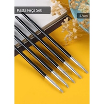 5 Li Set Pasta Fırçası Silikon Yağlı Boya Fırçası İnce Uçlu Fırça Yüz Boyası Fırçası El İşi Fırça