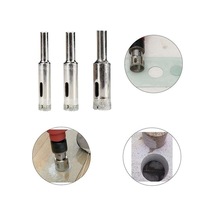 Mermer Granit Fayans Cam Yuvarlak Delme Pancı 10mm 12mm 14mm Elmas Uç Delik Açma Matkap Karot 3 Lü